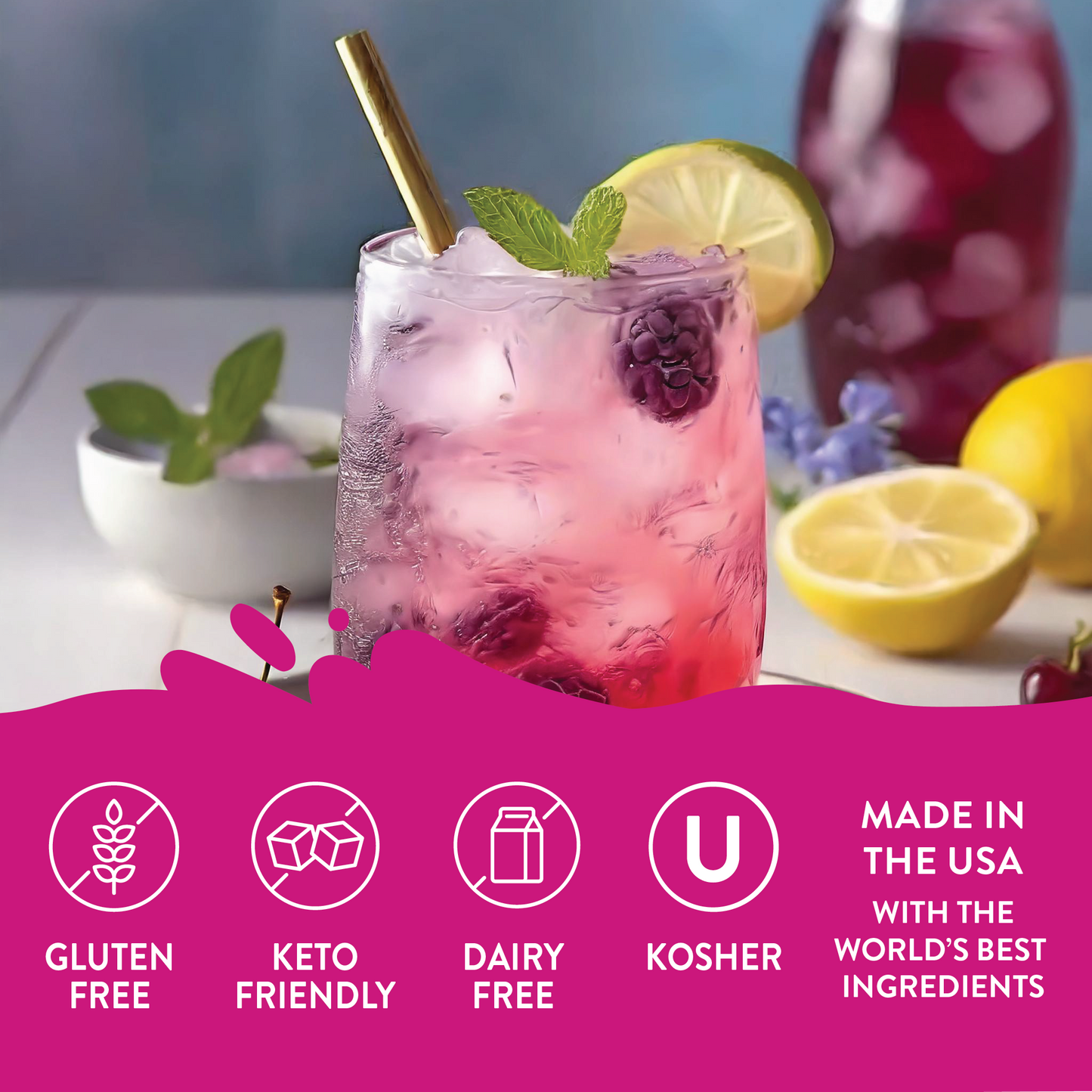 Sugar Free Grenadine Syrup - 375ml Bar Syrup Mixer