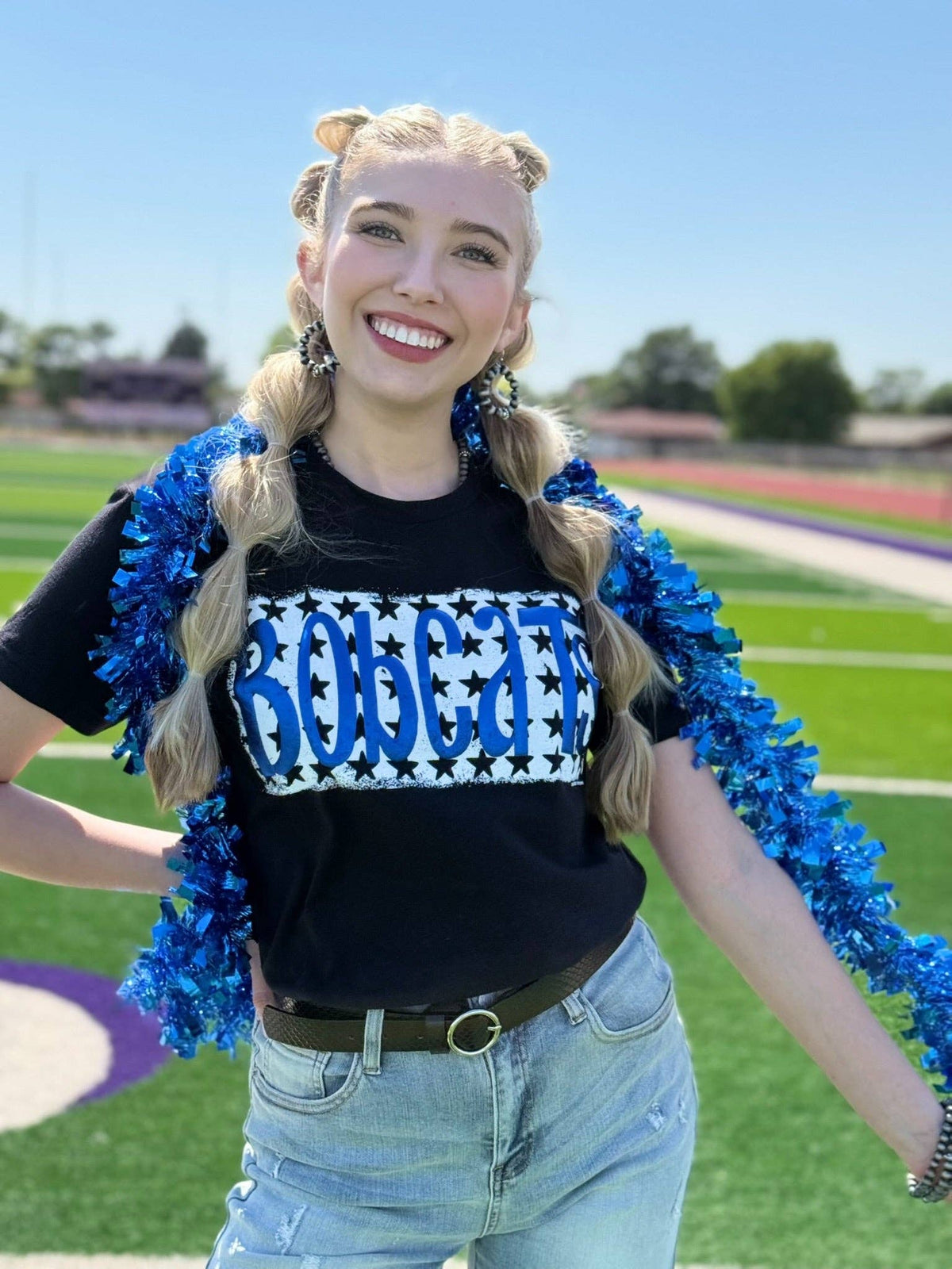 Metallic Puff Mascots with Stars Tee