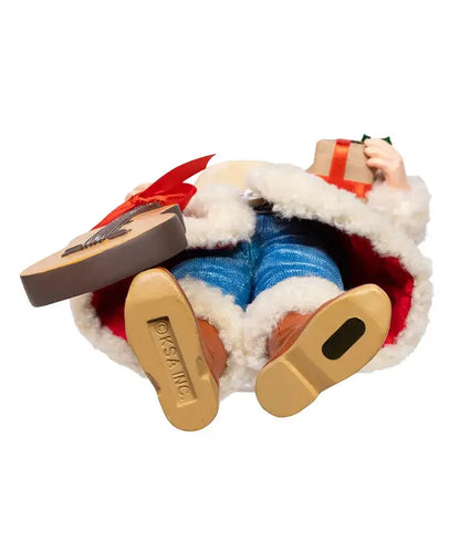 11" Westrn Santa W/Guitar+Gift Boxes