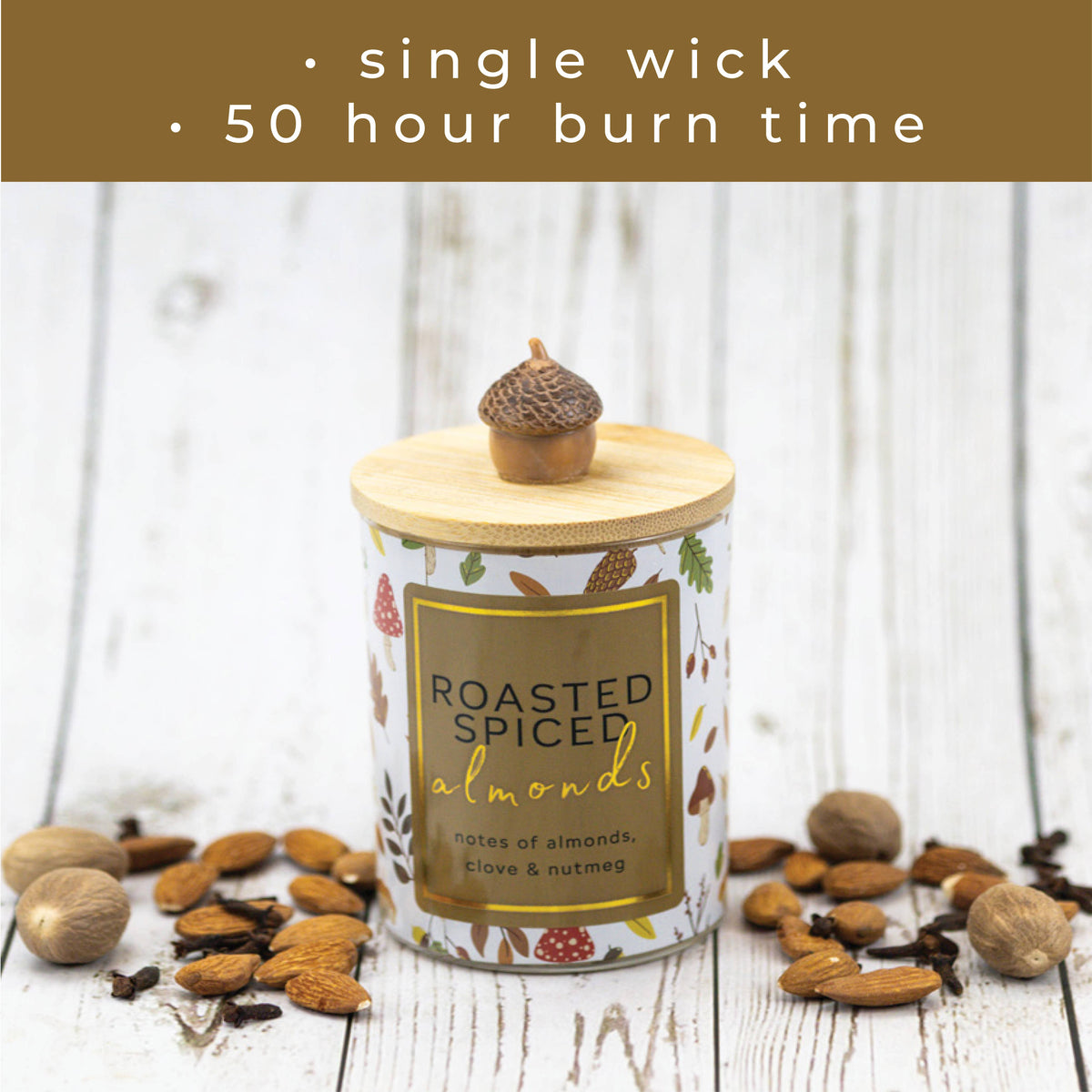 Roasted Spice Almonds – 10oz Holiday Scented Gift Candle