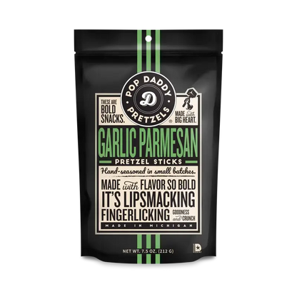 Pop Daddy – Garlic Parmesan Seasoned Pretzels 7.5oz