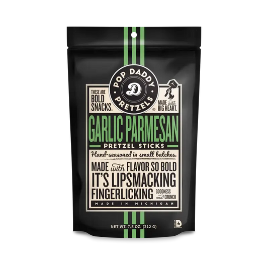Pop Daddy – Garlic Parmesan Seasoned Pretzels 7.5oz