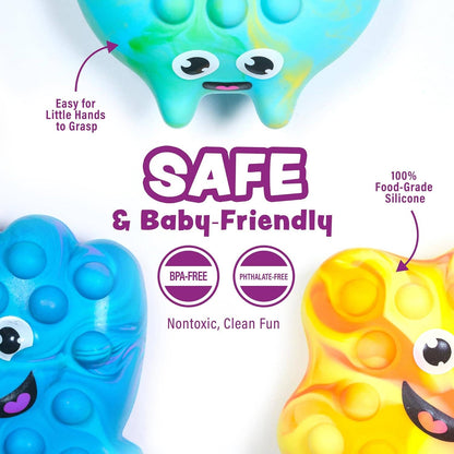 Tub Works® Tub Poppers™ Popping Kids & Toddler Bath Toys, 3 Pack