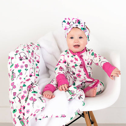 Lexi Pink Golf Zip Pink Kids Bamboo Sleepies Little
