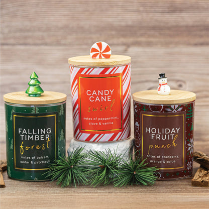 Candy Cane Swirl – 10oz Holiday Scented Gift Candle