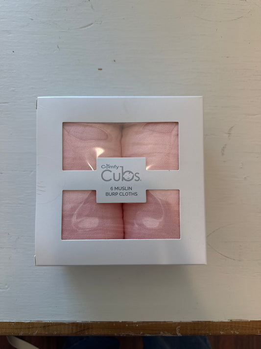 Comfy Cubs 6 Muslin Burp Cloths