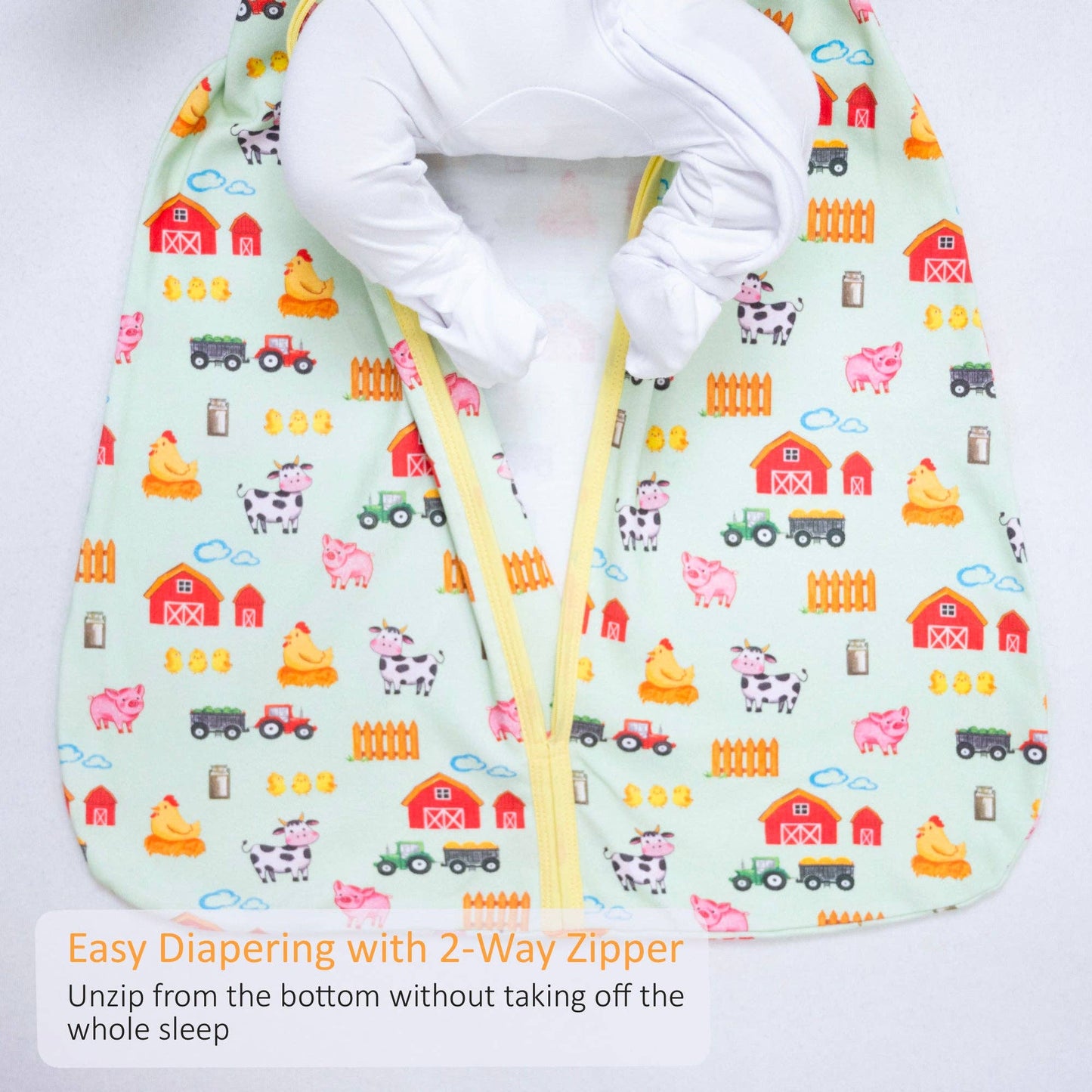 Little Farmer Baby Sleep Sack, 100% Organic Cotton