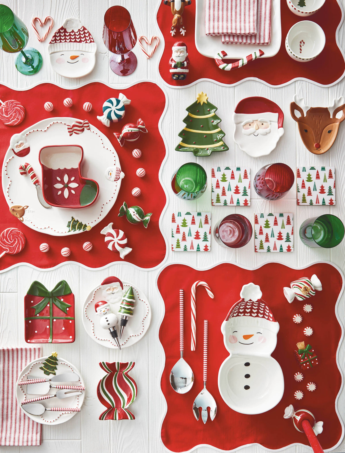 Snowman 2 Part Server Multi Earthenware Christmas