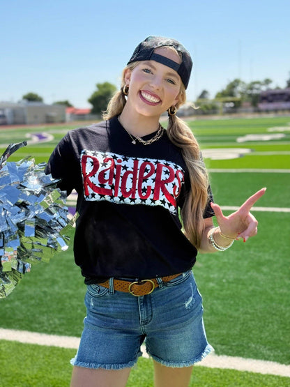 Metallic Puff Mascots with Stars Tee