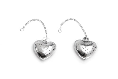 Fox Run Stainless Steel Heart Tea Infuser, Set of 2, 6.25"