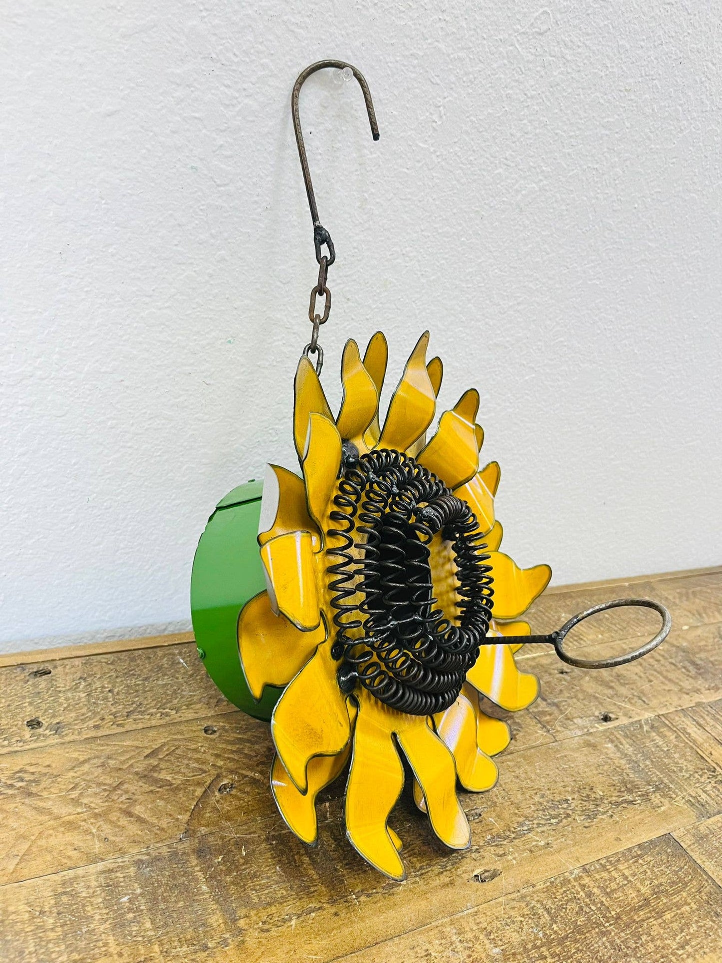 Sunflower Birdhouse, Metal Yard Decor