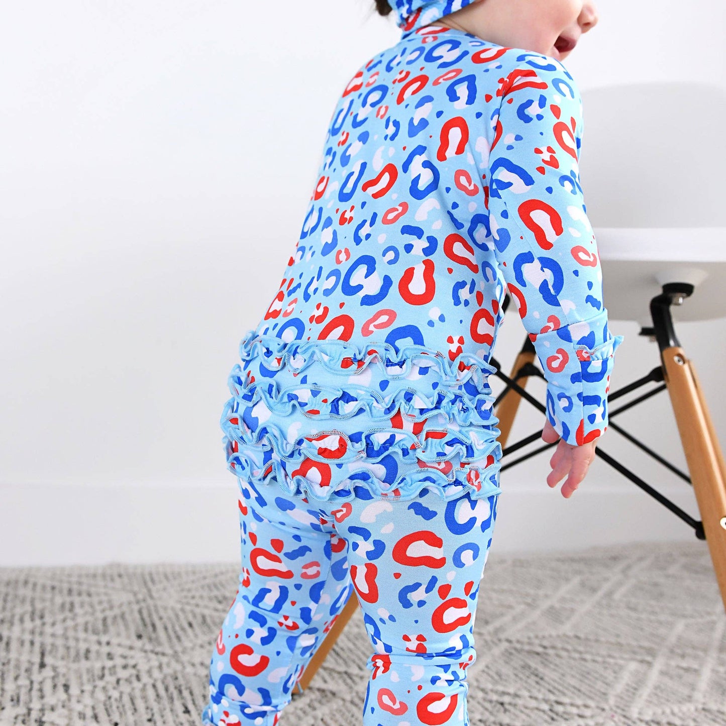 Kinsley Leopard Ruffle Zip Bamboo