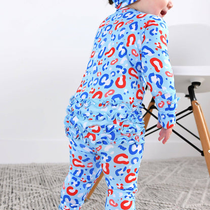 Kinsley Leopard Ruffle Zip Bamboo