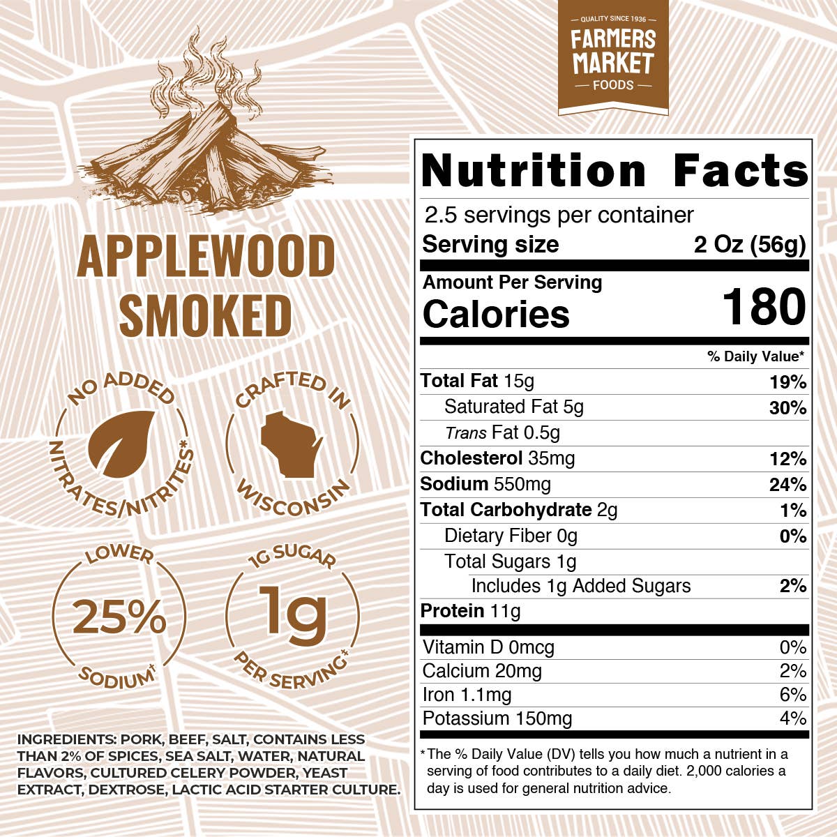 Applewood Smoked Summer Sausage 5oz