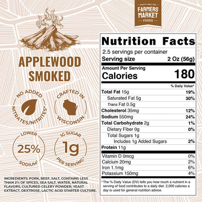 Applewood Smoked Summer Sausage 5oz