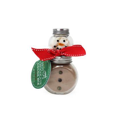 2 Stack Glass Jar - Snowman Cocoa Set