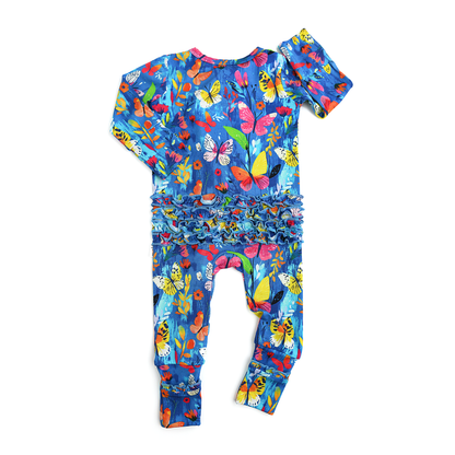 Aurora Butterfly Ruffle Zip Outfit Sleepies Little Bamboo