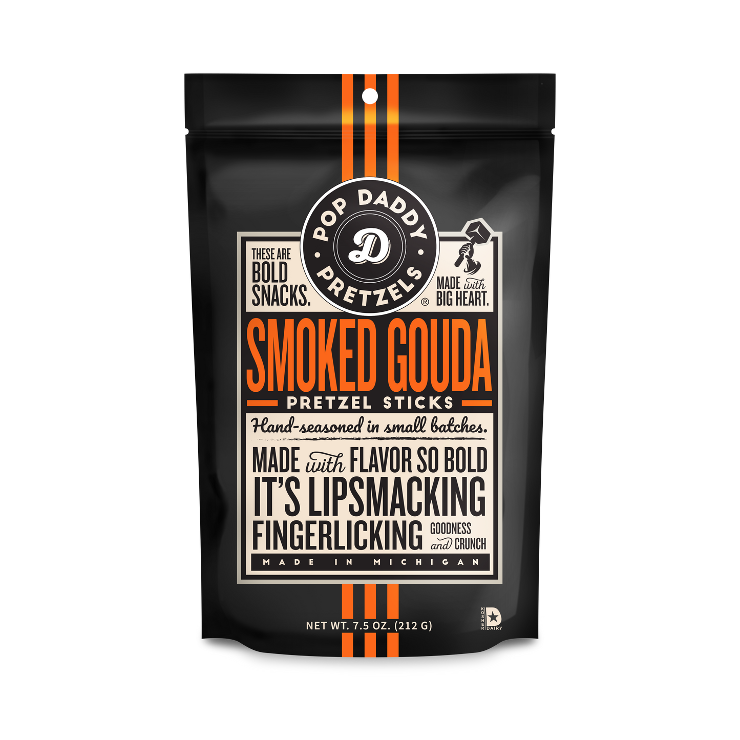 Pop Daddy – Smoked Gouda Seasoned Pretzels 7.5oz
