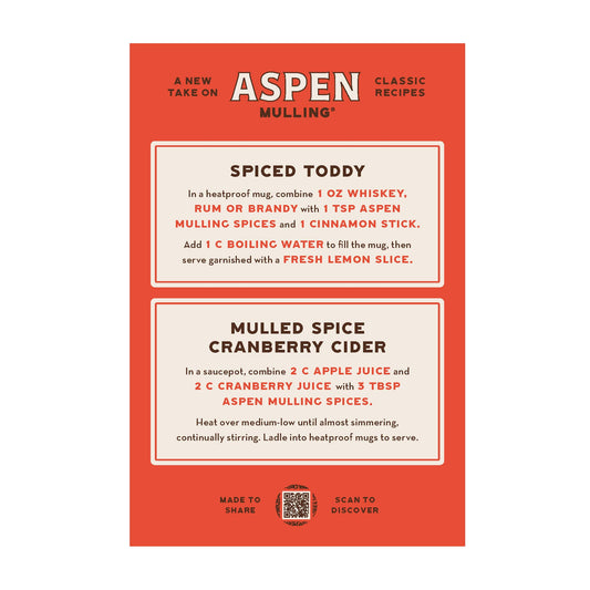 Aspen Mulling Spices - Recipe Card Tear Pad