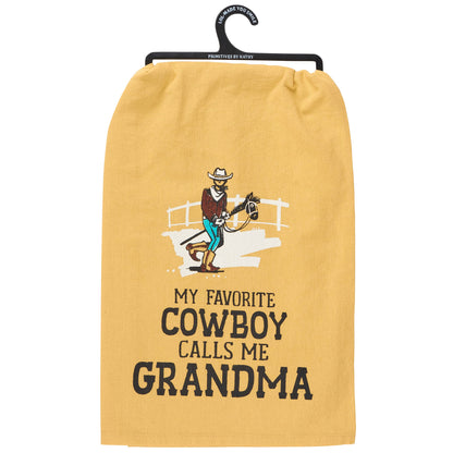 My Favorite Cowboy Kitchen Towel