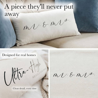 Lumbar Pillows - Mr. & Mrs. | Wedding Gift