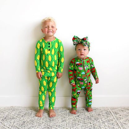 Tanner Zip Bamboo Baby Farm Animal Going Home Outfit