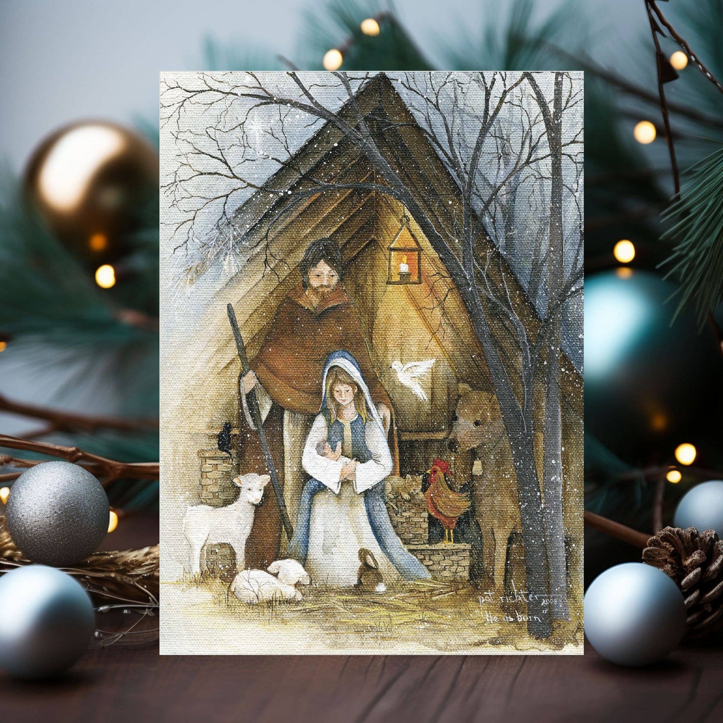 Religious Boxed Christmas Cards, Holy Night, KJV