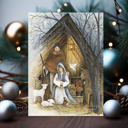 Religious Boxed Christmas Cards, Holy Night, KJV