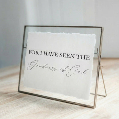 Glass Table Frames & Cards - Goodness of God