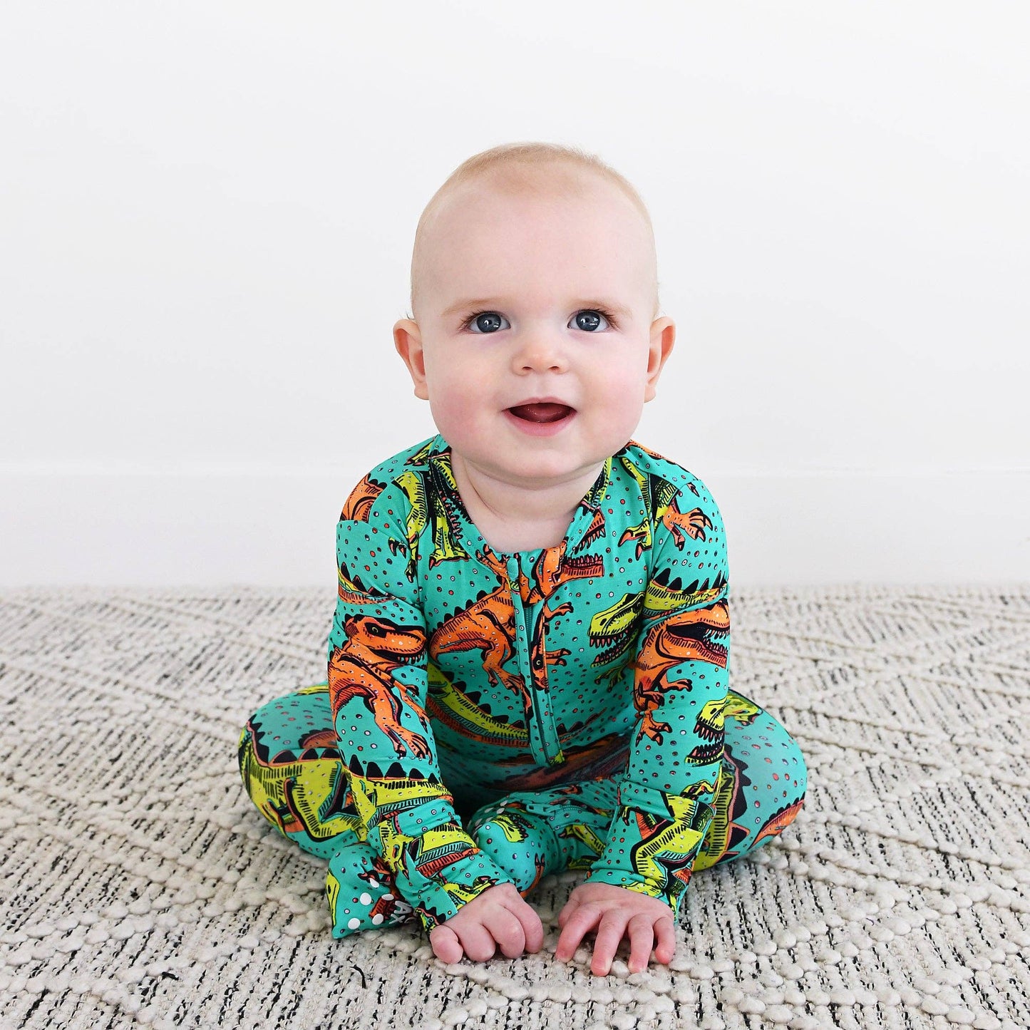 Drew Dino ZIP Bamboo Sleepies Little Baby Two Way Zip