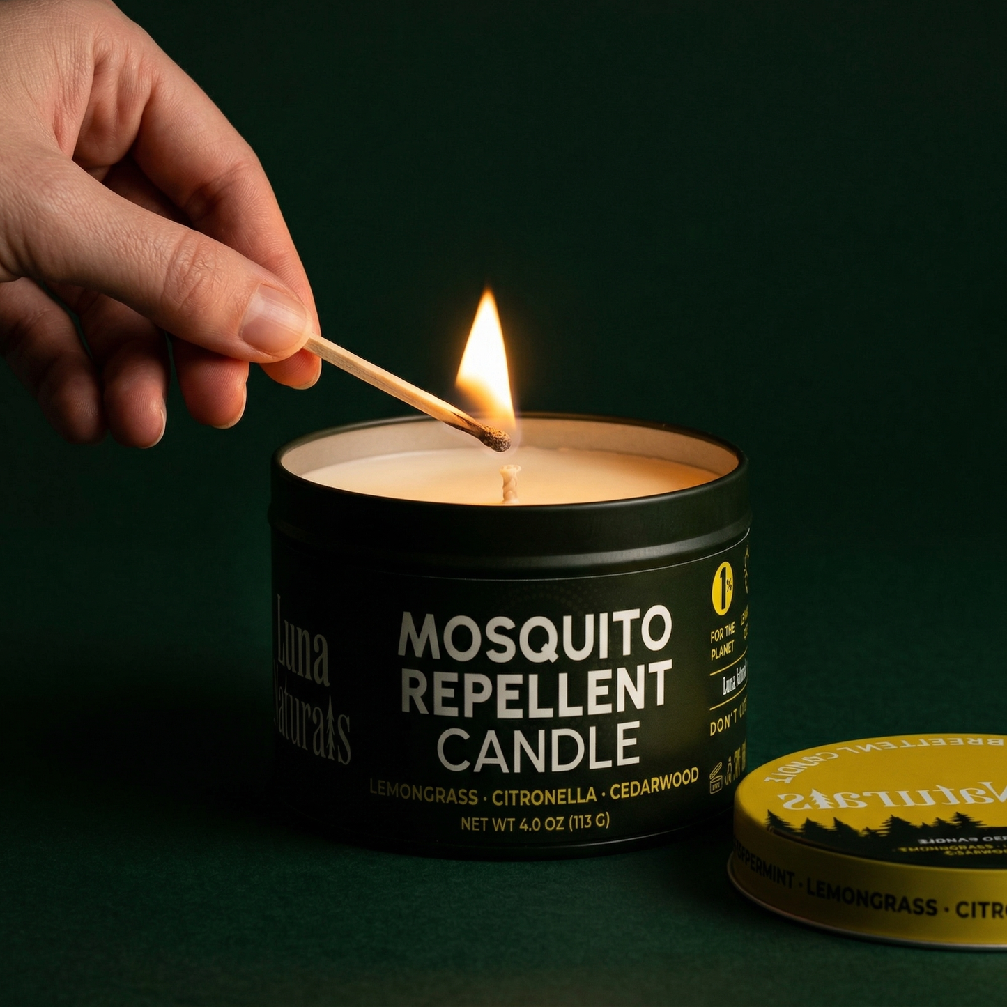 Mosquito Repellent Candle | Citrusy | 3 ct