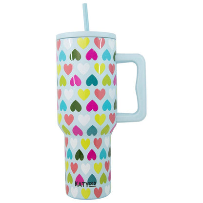 Multicolored Hearts Mint Valentine's Tumbler Cup