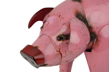 Pink Pig-Metal-Garden-16L x 6W x 10H-Pink Pig-Mini-