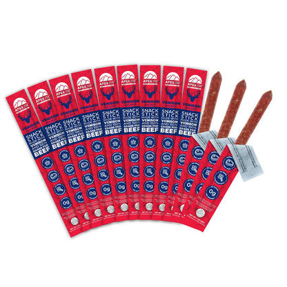 Venison & Grass Fed Beef Snack Sticks -