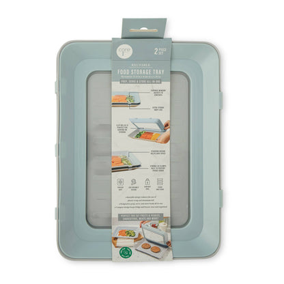 Set of 2 Food Preservation Trays - Heavenly Haze