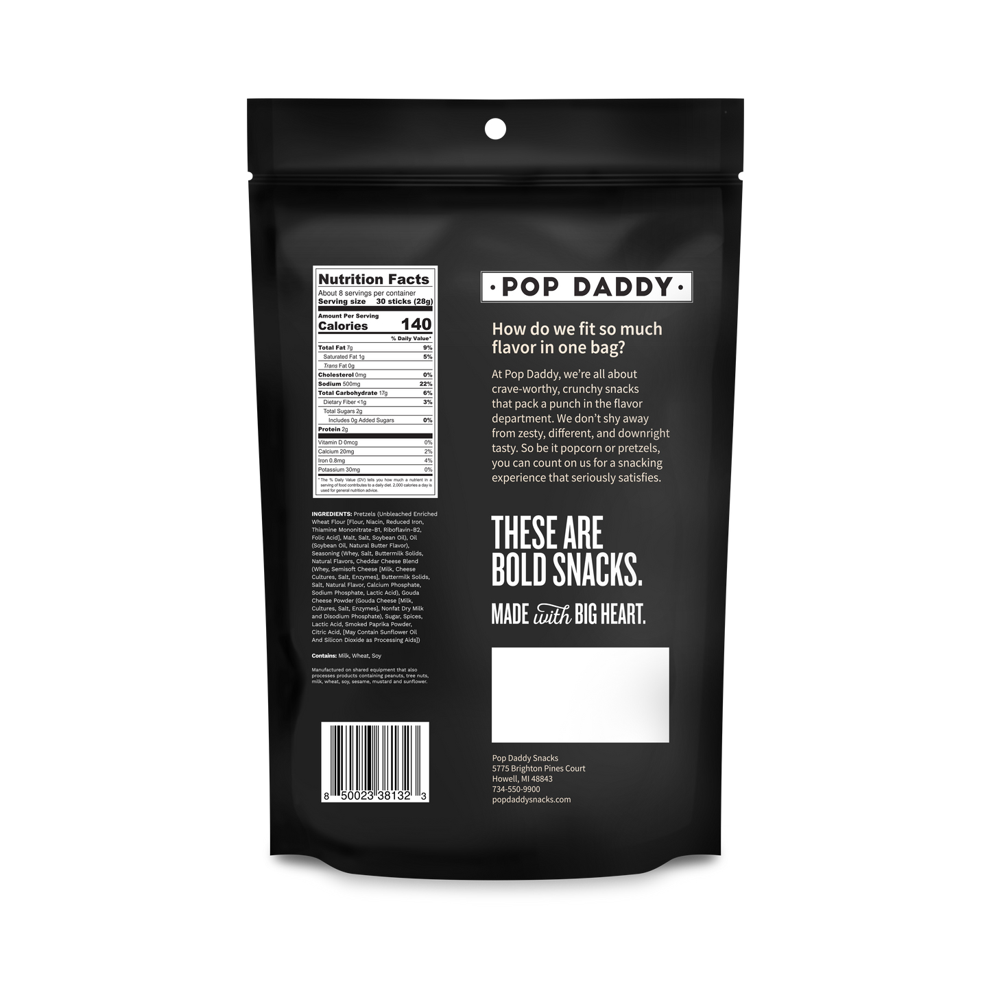 Pop Daddy – Beer Cheese Seasoned Pretzels 7.5oz