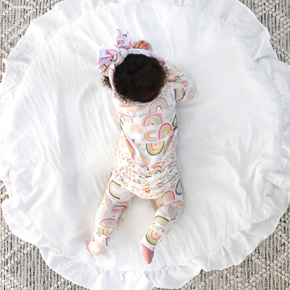 Millie Ruffle Zip Bamboo Rainbow Sleepies Little Toddler