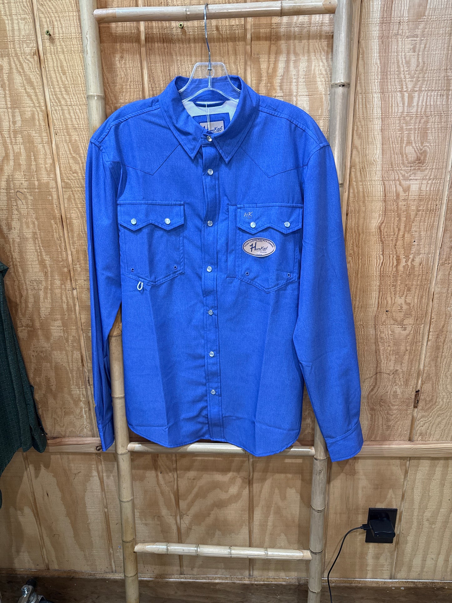 Men’s Hornknot  blue long sleeve Shirt