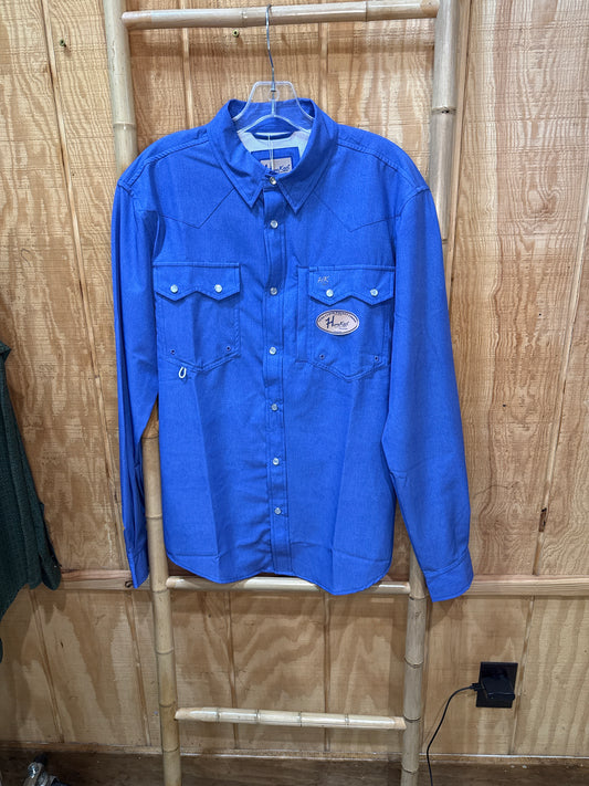 Men’s Hornknot  blue long sleeve Shirt