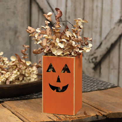 Distressed Wooden Jack O' Lantern Luminary
