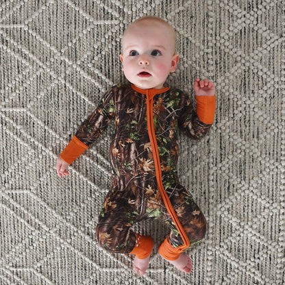 Hunter Camo ZIP Sleepies Little Bamboo Baby Outfit