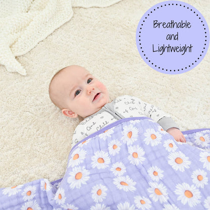 Beautiful Daisy Baby Toddler Muslin Blanket