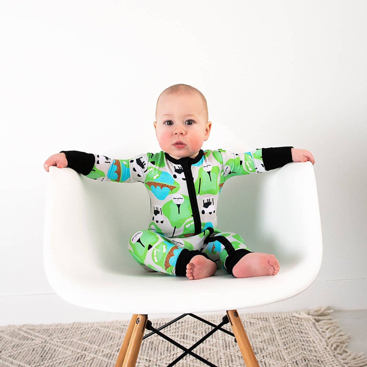 Ryder Golf Zip Bamboo Baby Two Way Zipper Outfit