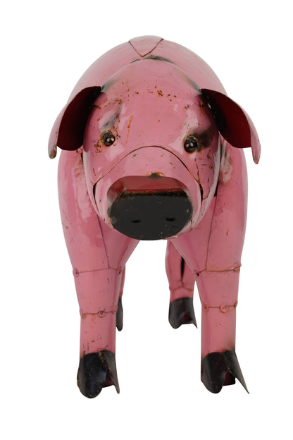 Pink Pig-Metal-Garden-16L x 6W x 10H-Pink Pig-Mini-
