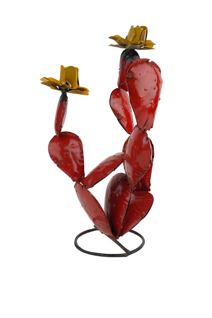 Colorful Metal Prickly Pear Cactus-13Wx13Dx16H-