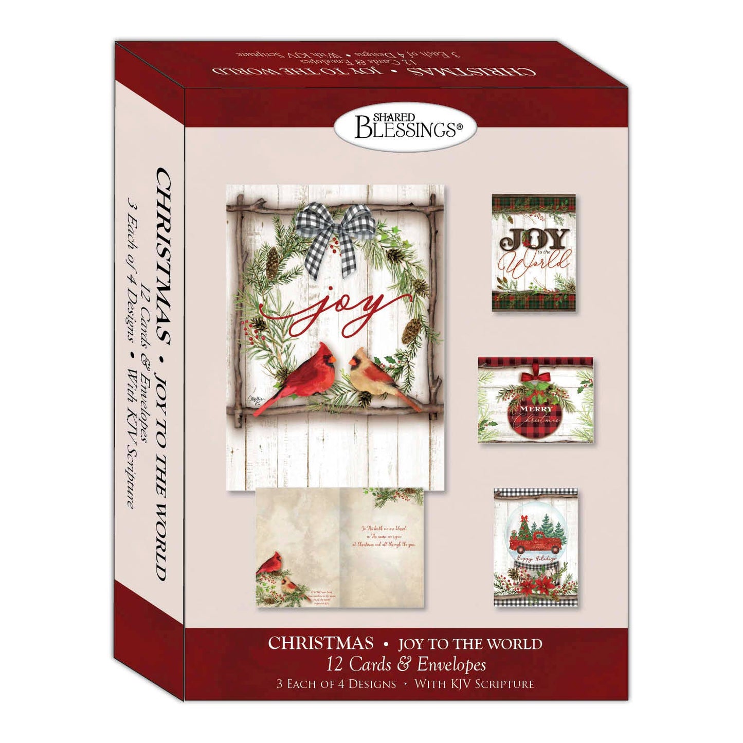 Religious Boxed Christmas Cards, Joy to the World, 12 Cards
