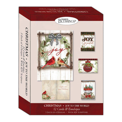 Religious Boxed Christmas Cards, Joy to the World, 12 Cards