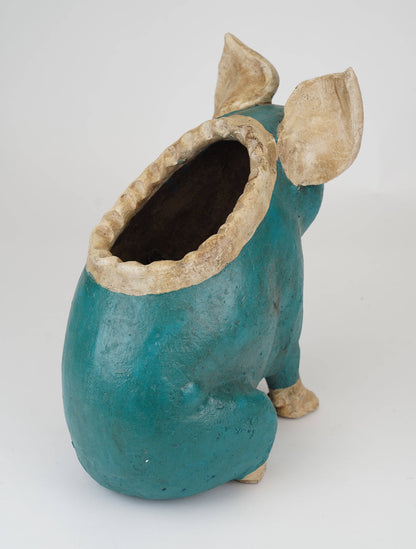 Wilber the Pig Planter-Garden-Clay-Handmade-13x7x15 inches