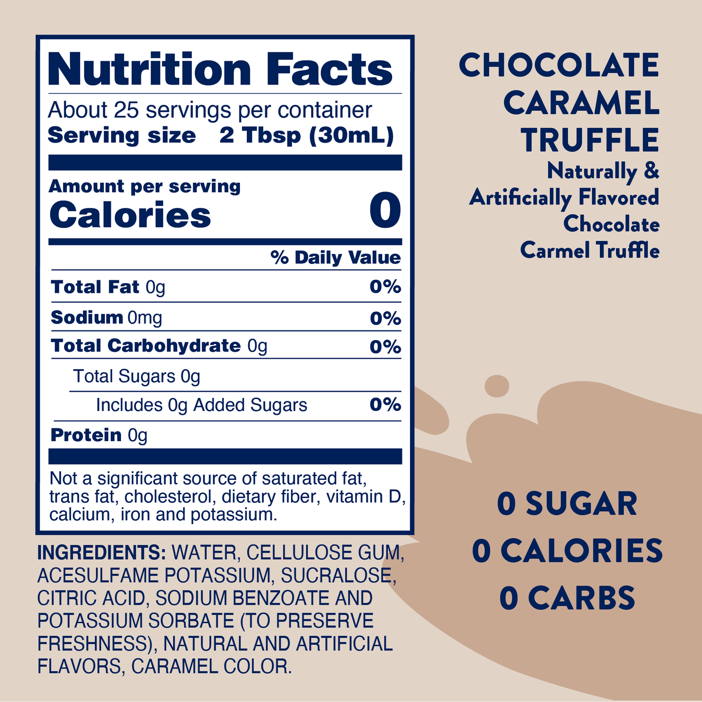 Sugar Free Chocolate Caramel Truffle Syrup