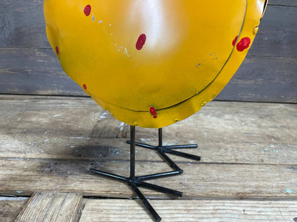 Mama Chicken Polka Dot-Metal-Garden Art-7Wx15H-Mama Chicken